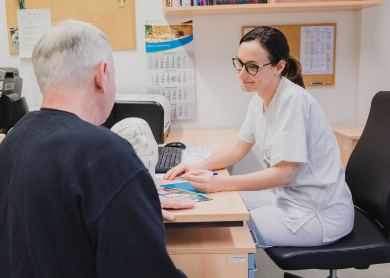 Praxis Strahlentherapie Patientengespräch